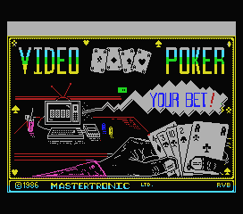 Las Vegas Video Poker screenshot 2 for MSX